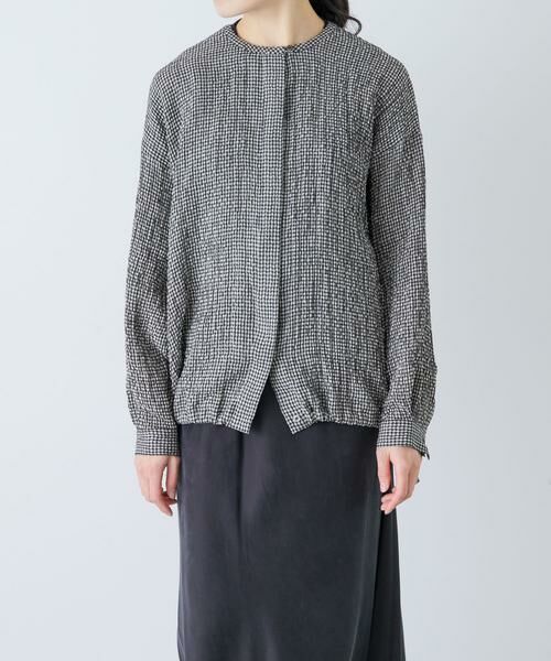 かぐれ / かぐれ シャツ・ブラウス | リネンレーヨンチェックシャツカーディガン | 詳細1