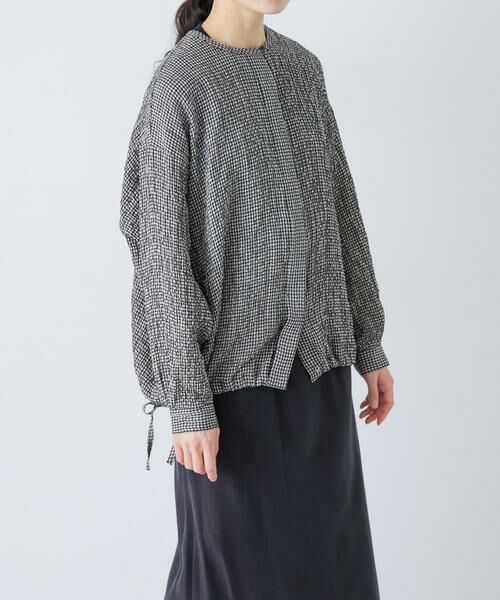 かぐれ / かぐれ シャツ・ブラウス | リネンレーヨンチェックシャツカーディガン | 詳細2