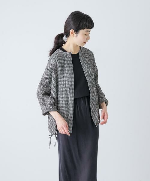かぐれ / かぐれ シャツ・ブラウス | リネンレーヨンチェックシャツカーディガン | 詳細5