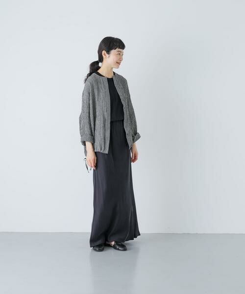 かぐれ / かぐれ シャツ・ブラウス | リネンレーヨンチェックシャツカーディガン | 詳細7