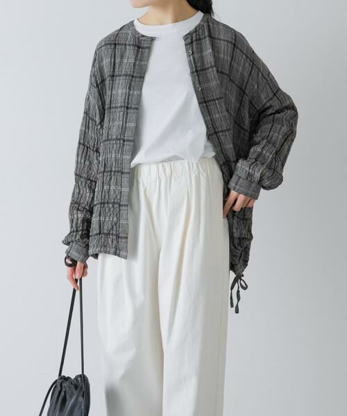 かぐれ / かぐれ シャツ・ブラウス | リネンレーヨンチェックシャツカーディガン | 詳細1