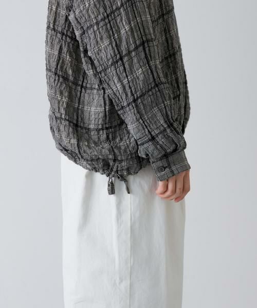 かぐれ / かぐれ シャツ・ブラウス | リネンレーヨンチェックシャツカーディガン | 詳細12