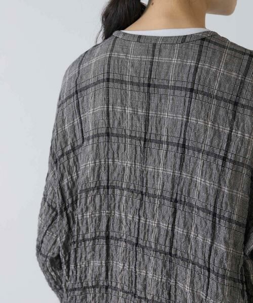 かぐれ / かぐれ シャツ・ブラウス | リネンレーヨンチェックシャツカーディガン | 詳細13