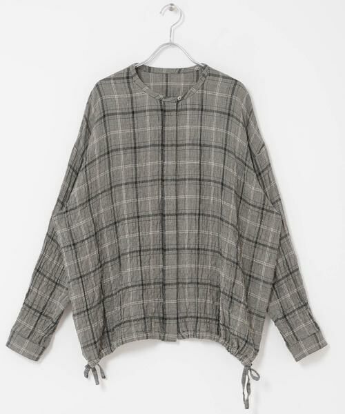 かぐれ / かぐれ シャツ・ブラウス | リネンレーヨンチェックシャツカーディガン | 詳細14