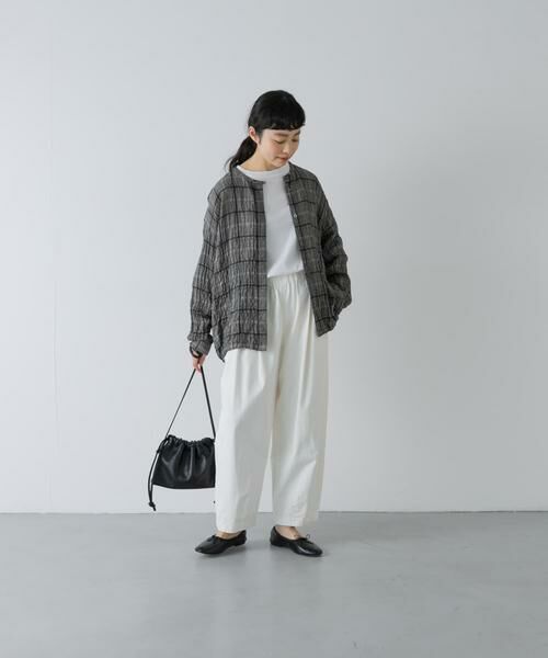 かぐれ / かぐれ シャツ・ブラウス | リネンレーヨンチェックシャツカーディガン | 詳細5