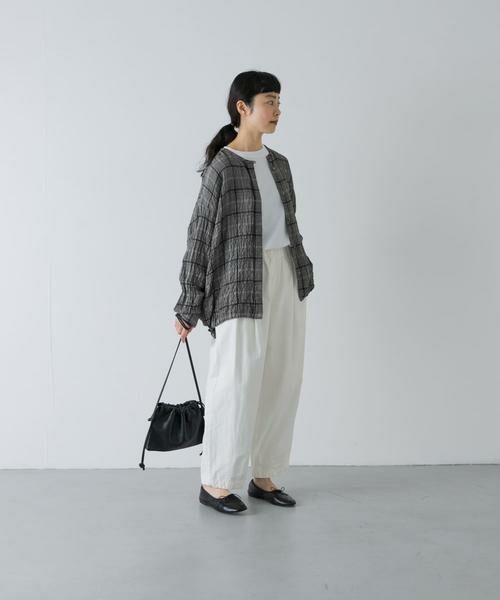 かぐれ / かぐれ シャツ・ブラウス | リネンレーヨンチェックシャツカーディガン | 詳細6