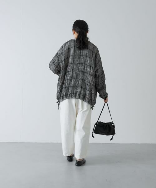 かぐれ / かぐれ シャツ・ブラウス | リネンレーヨンチェックシャツカーディガン | 詳細7