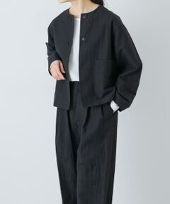 かぐれ / かぐれ ノーカラージャケット | 『セットアップ対応』 ノーカラーショートジャケット