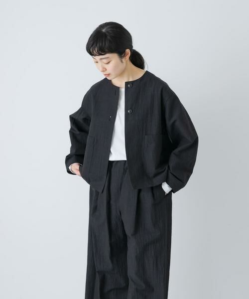かぐれ / かぐれ ノーカラージャケット | 『セットアップ対応』 ノーカラーショートジャケット | 詳細2