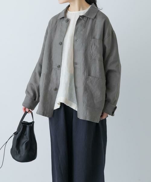 かぐれ / かぐれ その他アウター | 『ユニセックス』リネンカバーオール（グレー系その他）