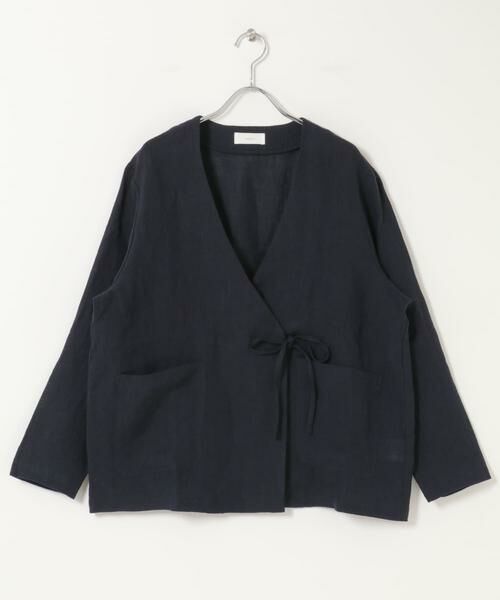かぐれ / かぐれ ノーカラージャケット | リネンカシュクールカーディガンジャケット | 詳細13