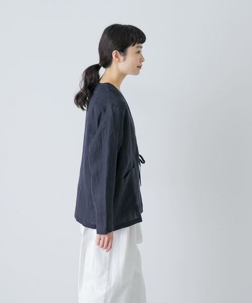 かぐれ / かぐれ ノーカラージャケット | リネンカシュクールカーディガンジャケット | 詳細5