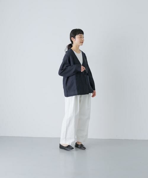 かぐれ / かぐれ ノーカラージャケット | リネンカシュクールカーディガンジャケット | 詳細7