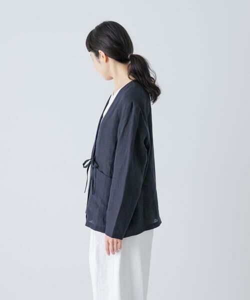 かぐれ / かぐれ ノーカラージャケット | リネンカシュクールカーディガンジャケット | 詳細9
