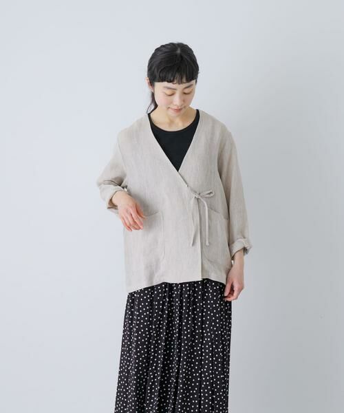 かぐれ / かぐれ ノーカラージャケット | リネンカシュクールカーディガンジャケット | 詳細18