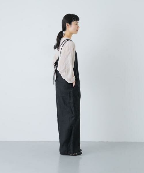 かぐれ / かぐれ サロペット・オールインワン | リネンサロペット（ブラック）