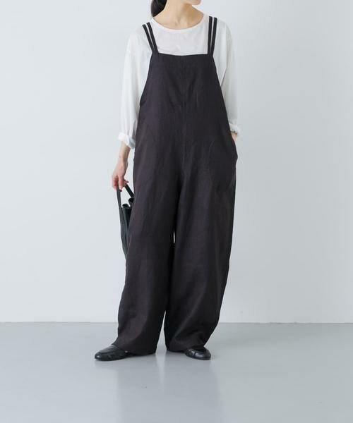 かぐれ / かぐれ サロペット・オールインワン | リネンサロペット（チャコールグレー）