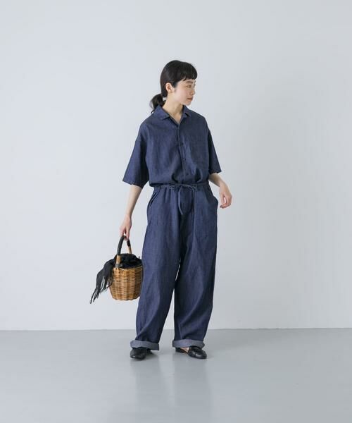 かぐれ / かぐれ サロペット・オールインワン | 綿麻デニムハーフスリーブオールインワン | 詳細4