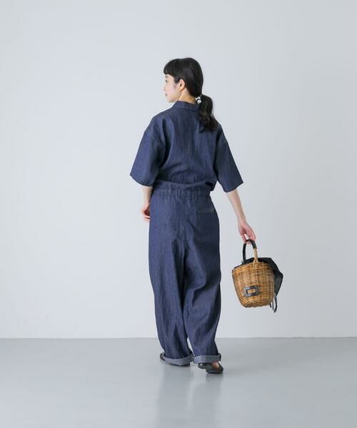 かぐれ / かぐれ サロペット・オールインワン | 綿麻デニムハーフスリーブオールインワン | 詳細7