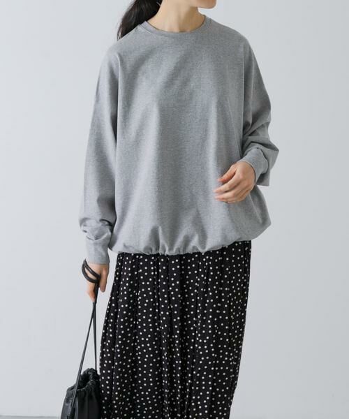 かぐれ / かぐれ Tシャツ | コットンドロストヘムカットソー（グレー）