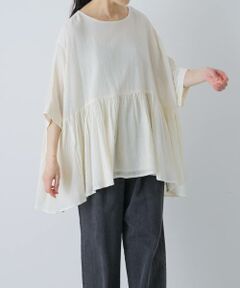 かぐれ / かぐれ シャツ・ブラウス | コットンクレープギャザーブラウス