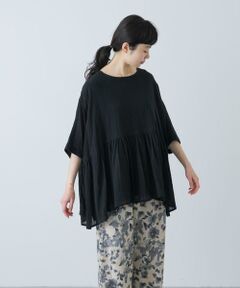 かぐれ / かぐれ シャツ・ブラウス | コットンクレープギャザーブラウス