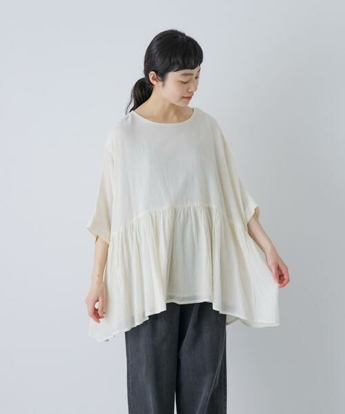 かぐれ / かぐれ シャツ・ブラウス | コットンクレープギャザーブラウス | 詳細1