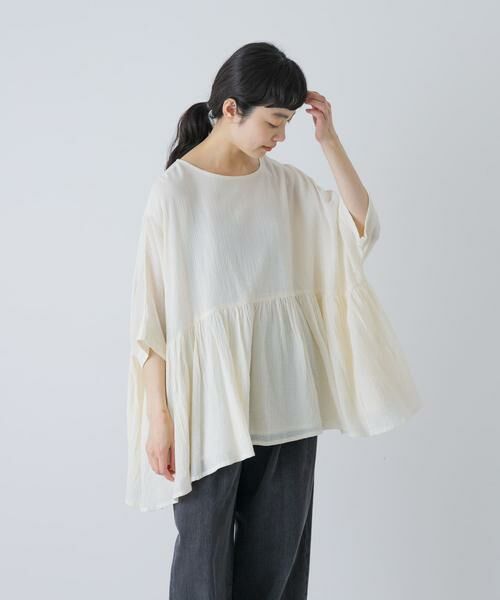 かぐれ / かぐれ シャツ・ブラウス | コットンクレープギャザーブラウス | 詳細2