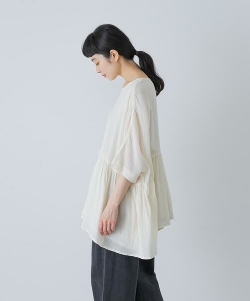 かぐれ / かぐれ シャツ・ブラウス | コットンクレープギャザーブラウス | 詳細4