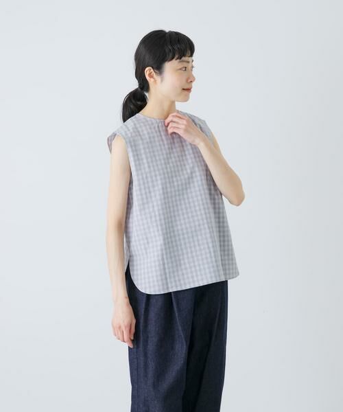 かぐれ / かぐれ シャツ・ブラウス | ギンガム2WAYブラウス（グレー）