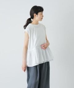 かぐれ / かぐれ Tシャツ | 裾フリルノースリーブインナーカットソー