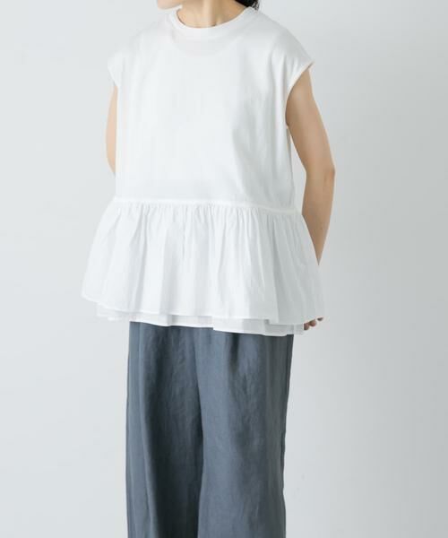 かぐれ / かぐれ Tシャツ | 裾フリルノースリーブインナーカットソー | 詳細1