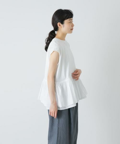 かぐれ / かぐれ Tシャツ | 裾フリルノースリーブインナーカットソー | 詳細2