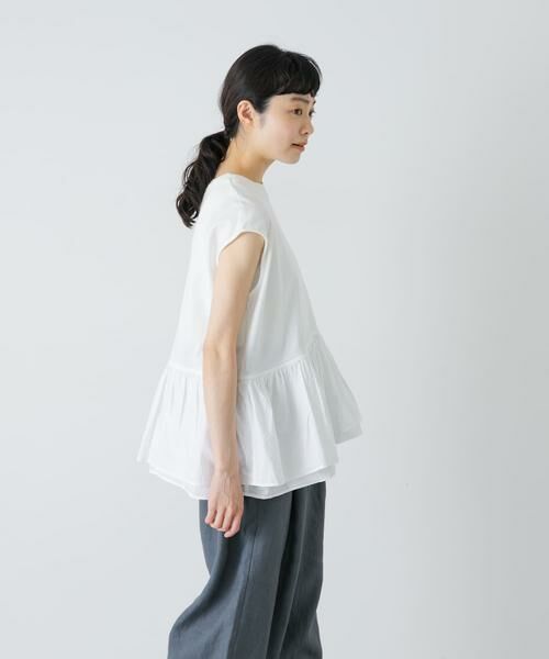 かぐれ / かぐれ Tシャツ | 裾フリルノースリーブインナーカットソー | 詳細3