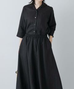 かぐれ / かぐれ シャツ・ブラウス | リネン半袖オープンカラーシャツ