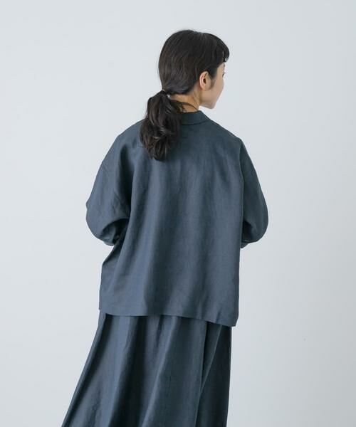 かぐれ / かぐれ シャツ・ブラウス | リネン半袖オープンカラーシャツ | 詳細13