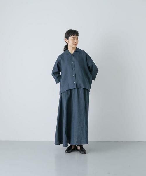 かぐれ / かぐれ シャツ・ブラウス | リネン半袖オープンカラーシャツ | 詳細15