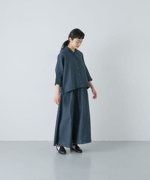 かぐれ / かぐれ シャツ・ブラウス | リネン半袖オープンカラーシャツ | 詳細16