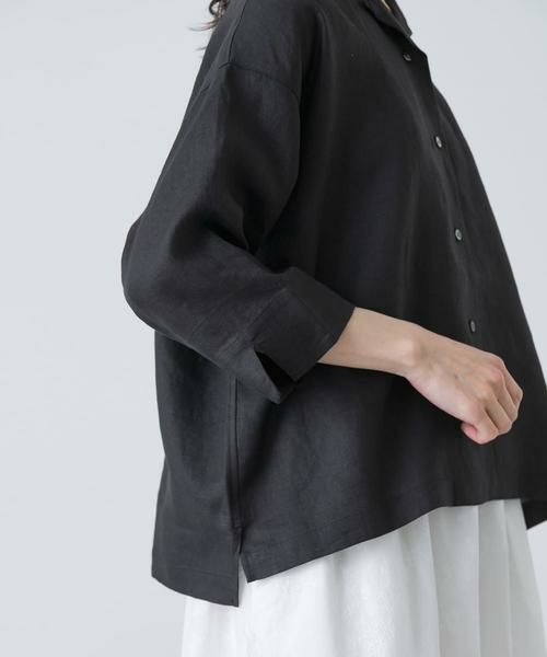 かぐれ / かぐれ シャツ・ブラウス | リネン半袖オープンカラーシャツ | 詳細30