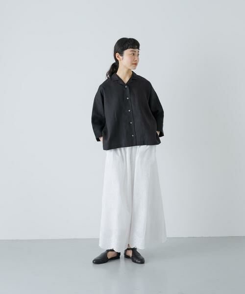 かぐれ / かぐれ シャツ・ブラウス | リネン半袖オープンカラーシャツ | 詳細25
