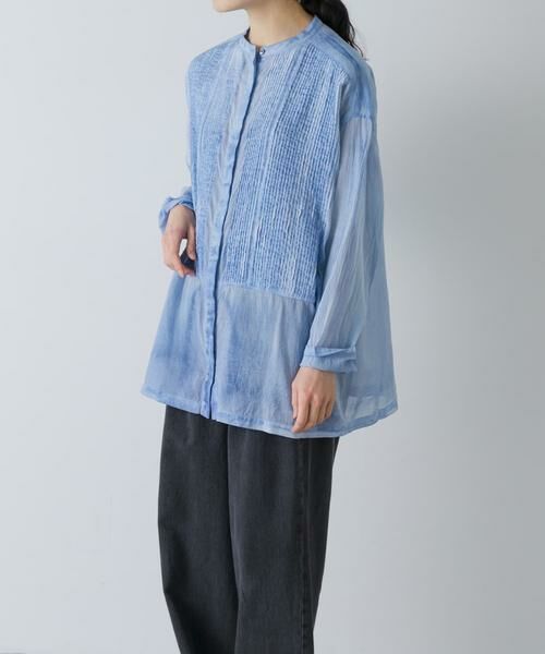 かぐれ / かぐれ シャツ・ブラウス | ピグメントダイボザムシャツ（ライトブルー）