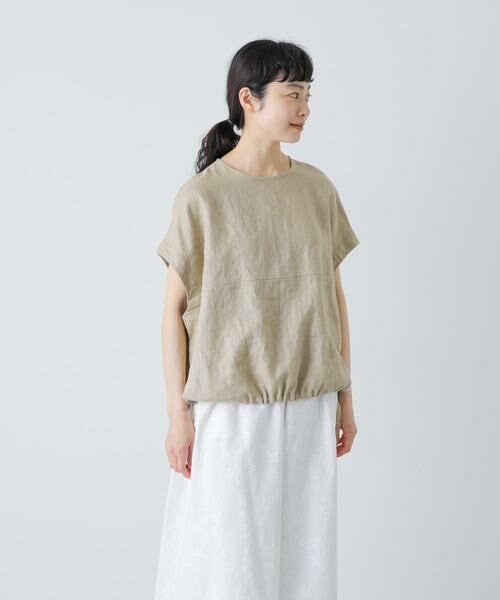 かぐれ / かぐれ シャツ・ブラウス | リネンサークルプルオーバー（ベージュ）