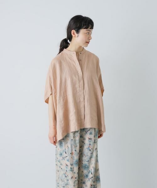 かぐれ / かぐれ シャツ・ブラウス | リネンスクエアケープシャツ | 詳細1
