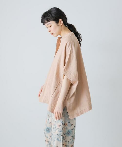 かぐれ / かぐれ シャツ・ブラウス | リネンスクエアケープシャツ | 詳細3