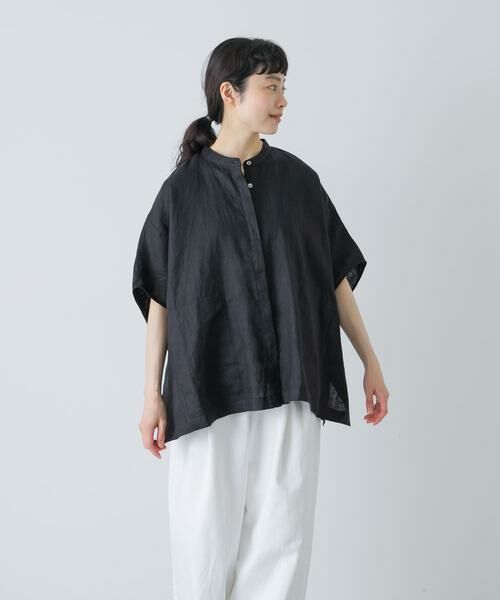 かぐれ / かぐれ シャツ・ブラウス | リネンスクエアケープシャツ | 詳細10