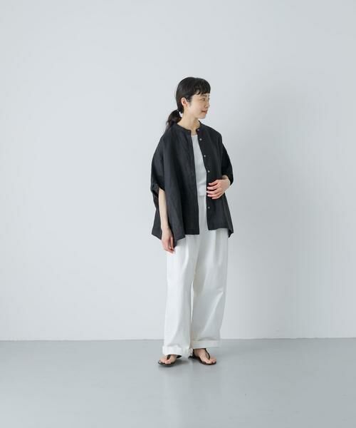 かぐれ / かぐれ シャツ・ブラウス | リネンスクエアケープシャツ | 詳細14