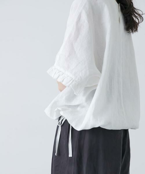 かぐれ / かぐれ シャツ・ブラウス | リネンフリルスリーブプルオーバー | 詳細12