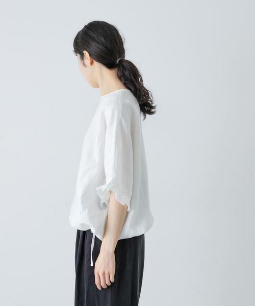 かぐれ / かぐれ シャツ・ブラウス | リネンフリルスリーブプルオーバー | 詳細9