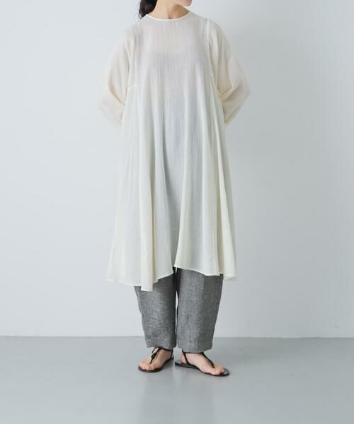 かぐれ / かぐれ チュニック | ボイルフレアチュニック（アイボリー）