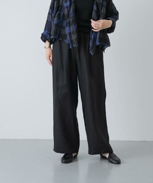 かぐれ / かぐれ その他パンツ | リネンストレートイージーパンツ（ブラック）